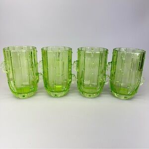 John Lewis Green Glass Cactus Tumblers Glasses